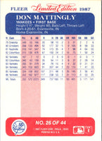 1987 Fleer Limited Edition Don Mattingly #26