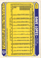 1987 O-Pee-Chee Dave Lopes #311