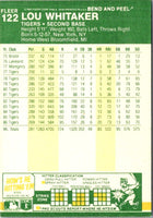 1987 Fleer Star Stickers Lou Whitaker #122