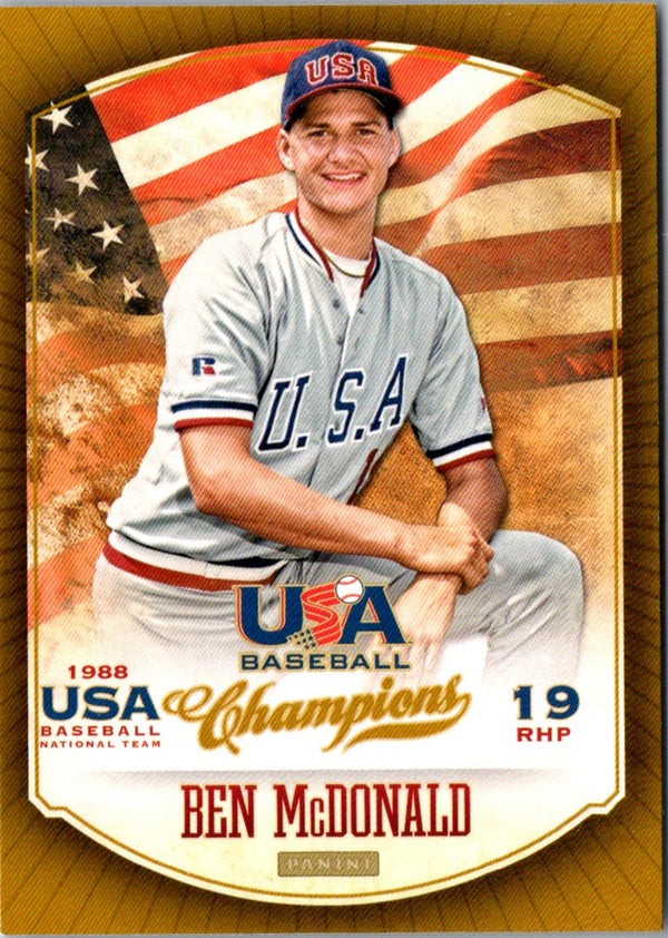 2013 Panini USA Champions Stars and Stripes Signatures Ben McDonald #BEN