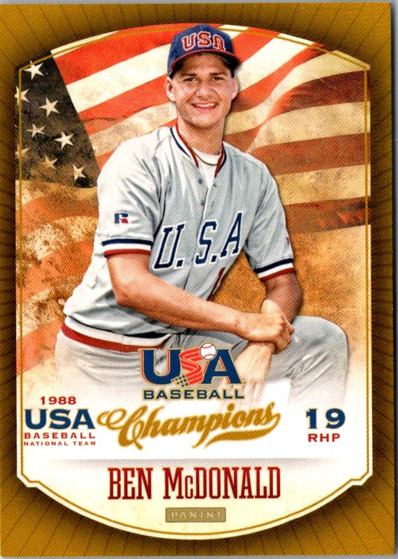 2013 Panini USA Champions Stars and Stripes Signatures Ben McDonald #BEN