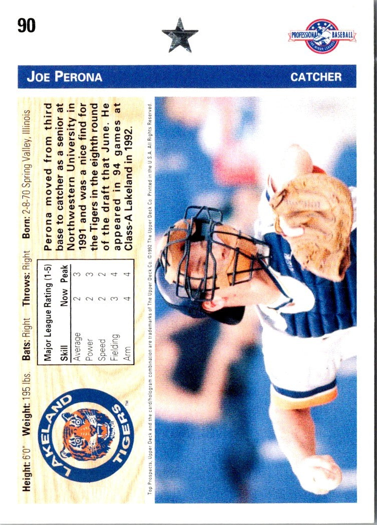 1992 Upper Deck Minors Joe Perona