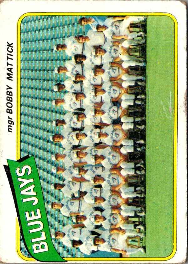 1980 Topps Toronto Blue Jays - Bobby Mattick #577