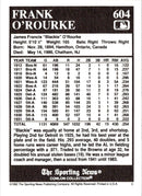 1992 Conlon Collection TSN Frank O'Rourke