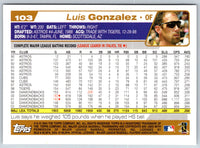2004 Topps Opening Day Luis Gonzalez #103
