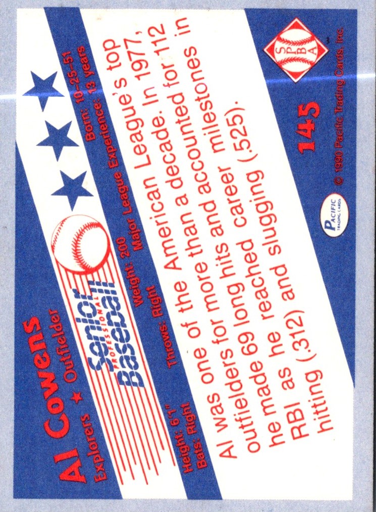 1990 Pacific Senior League Al Cowens