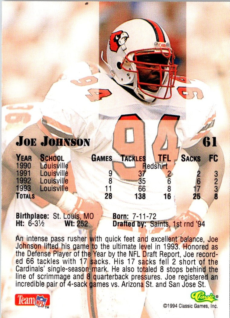 1994 Classic NFL Draft Joe Johnson