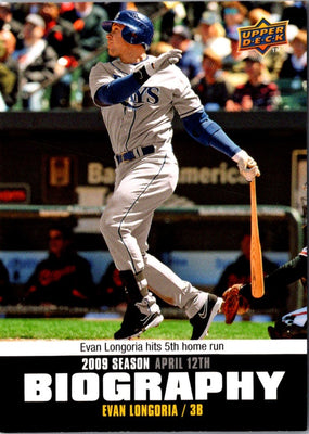 2010 Upper Deck Season Biography Evan Longoria #SB-8