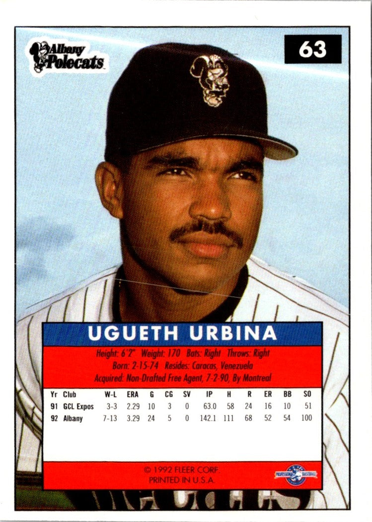 1992 Fleer Excel Ugueth Urbina