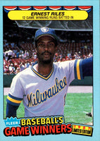 1987 Fleer Game Winners Ernest Riles #36