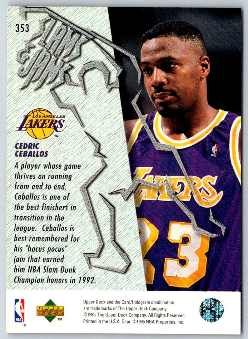 1995 Upper Deck Cedric Ceballos