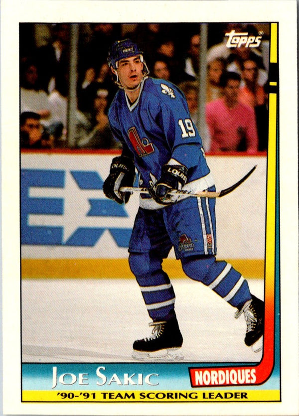 1991 Topps Team Scoring Leaders Joe Sakic #8