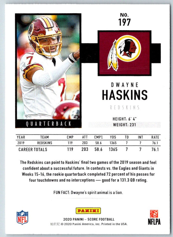 2020 Panini Mosaic Dwayne Haskins #197