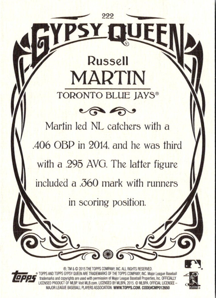 2015 Topps Gypsy Queen Russell Martin