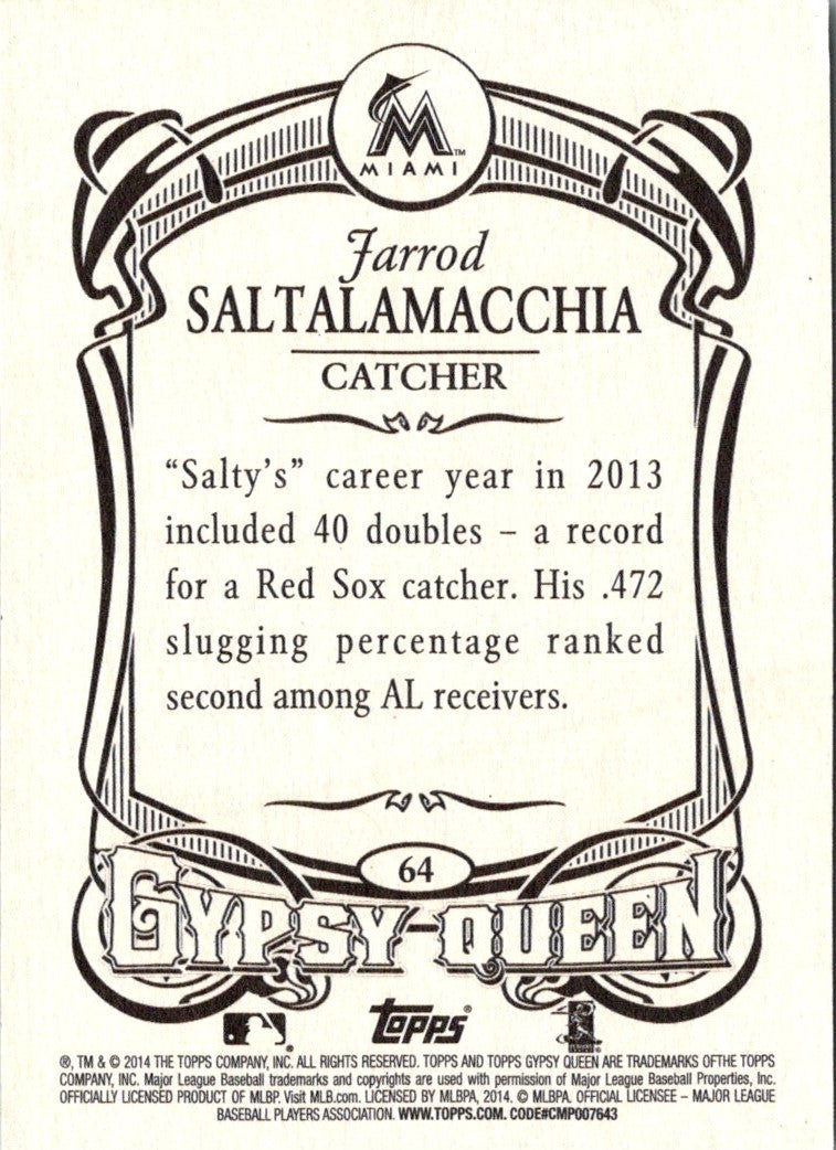 2014 Topps Gypsy Queen Jarrod Saltalamacchia