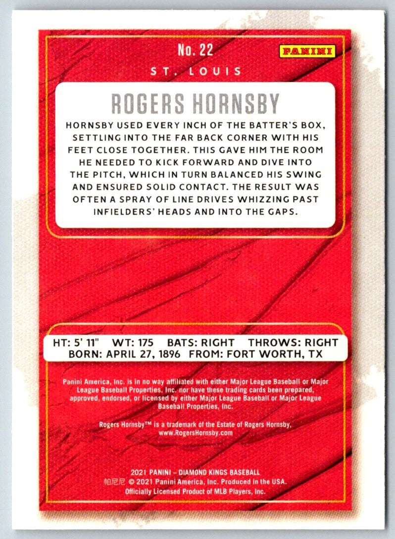 2020 Panini Diamond Kings Rogers Hornsby