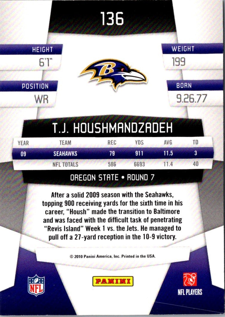 2010 Panini Certified T.J. Houshmandzadeh