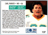 1991 Proset World League Carl Parker #137