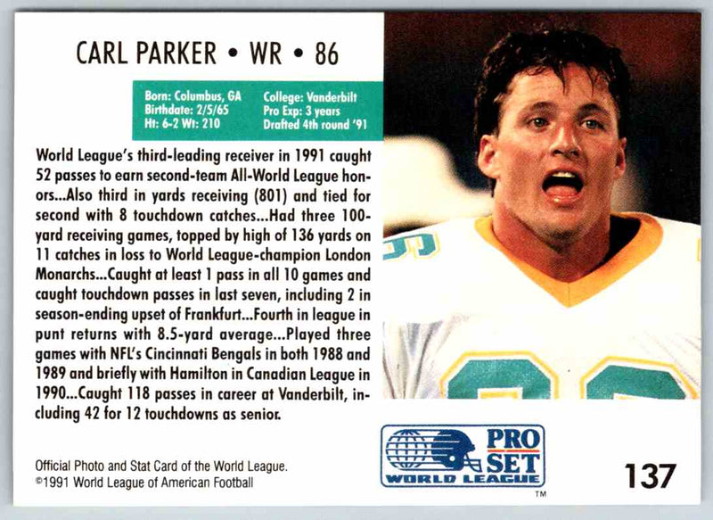 1991 Proset World League Carl Parker