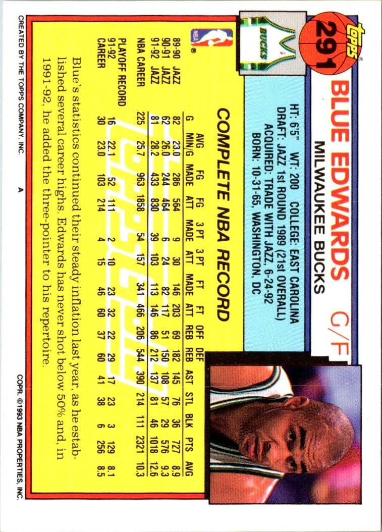 1992 Topps Blue Edwards