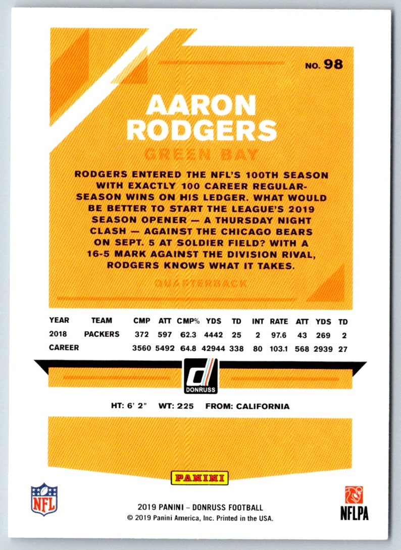 2019 Donruss Aaron Rodgers