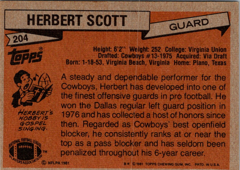1981 Topps Herb Scott
