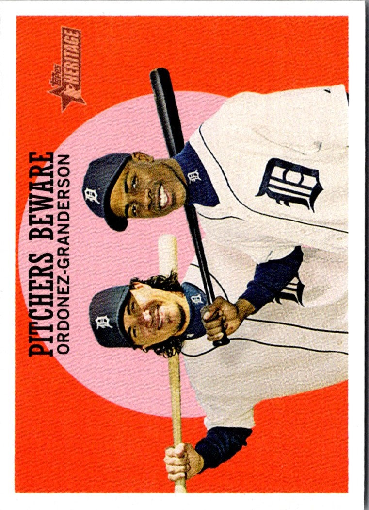 2008 Topps Heritage Pitchers Beware (Magglio Ordonez/Curtis Granderson)