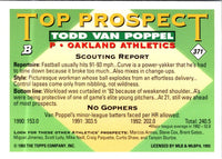 1993 Bowman Todd Van Poppel #371