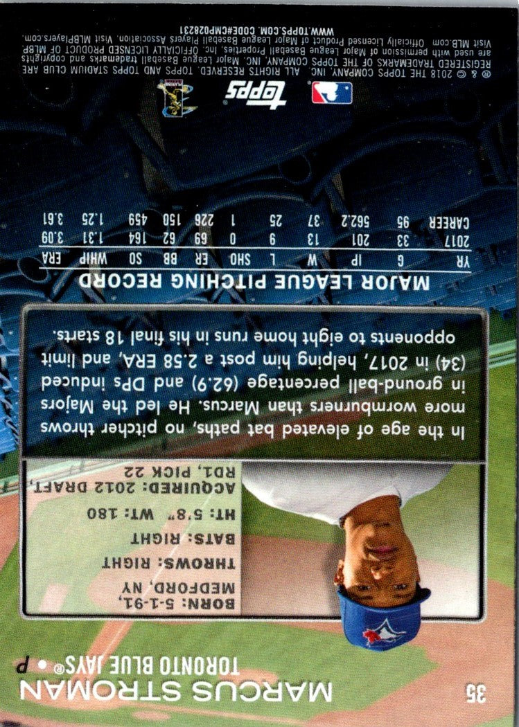 2018 Stadium Club Marcus Stroman