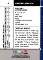 2007 Finest Matt Hasselbeck #12