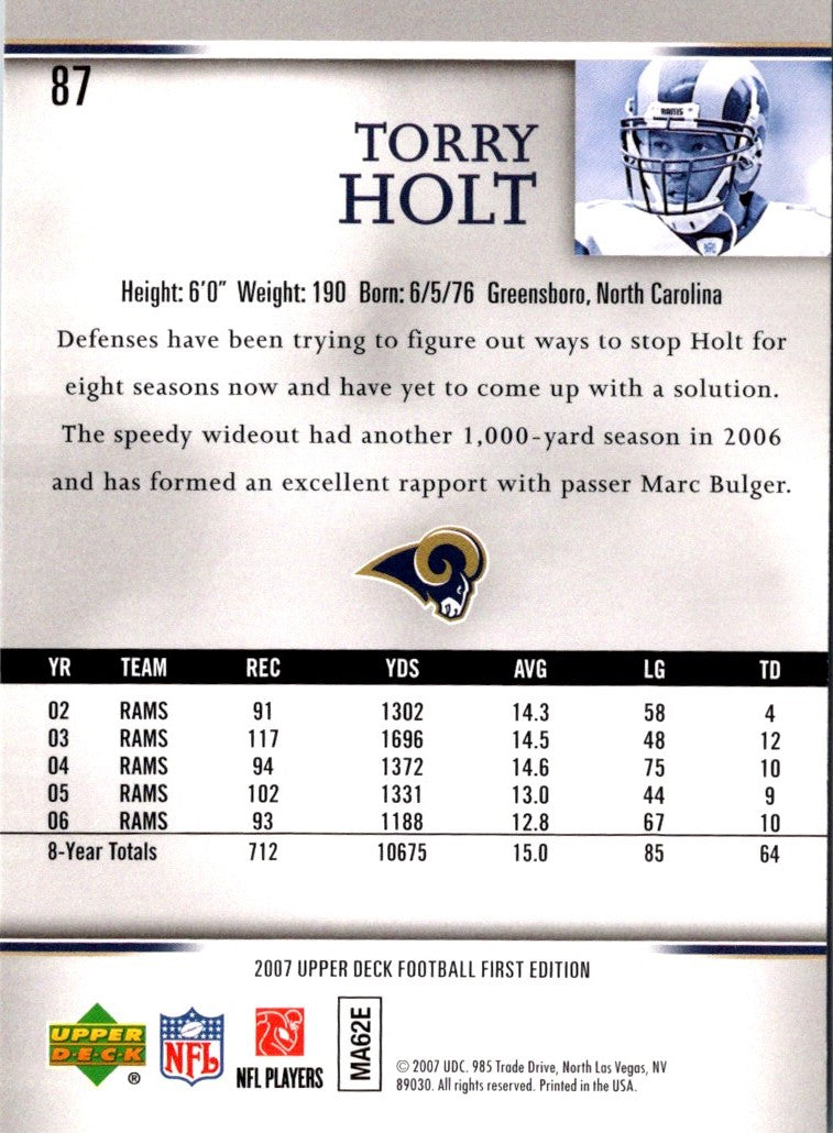 2007 Upper Deck First Edition Torry Holt