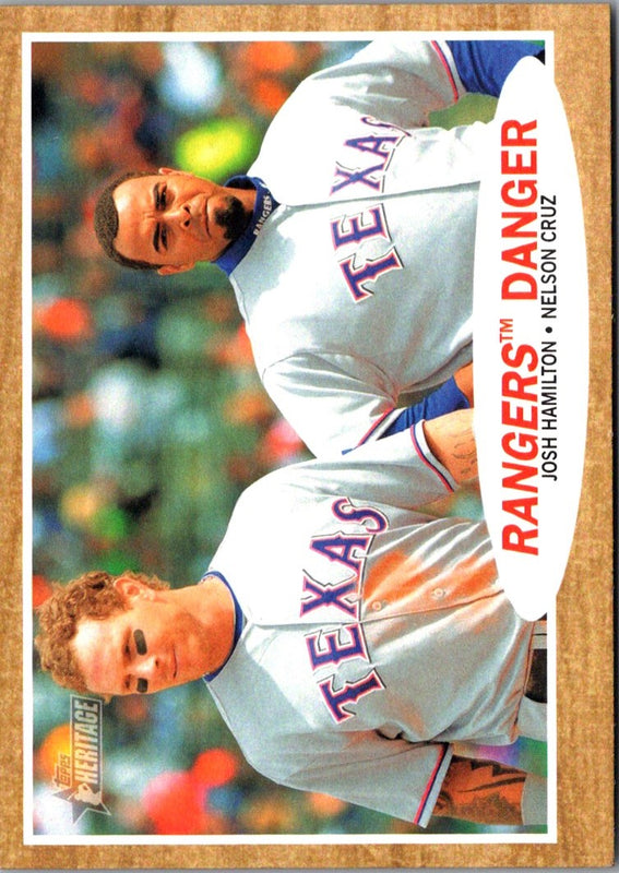 2011 Topps Heritage Josh Hamilton/Nelson Cruz #263