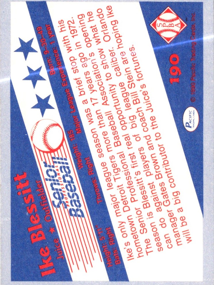 1990 Pacific Senior League Ike Blessitt