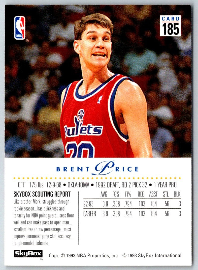 1993 SkyBox Brent Price