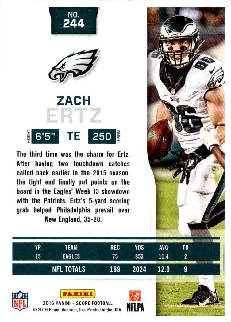 2016 Score Zach Ertz