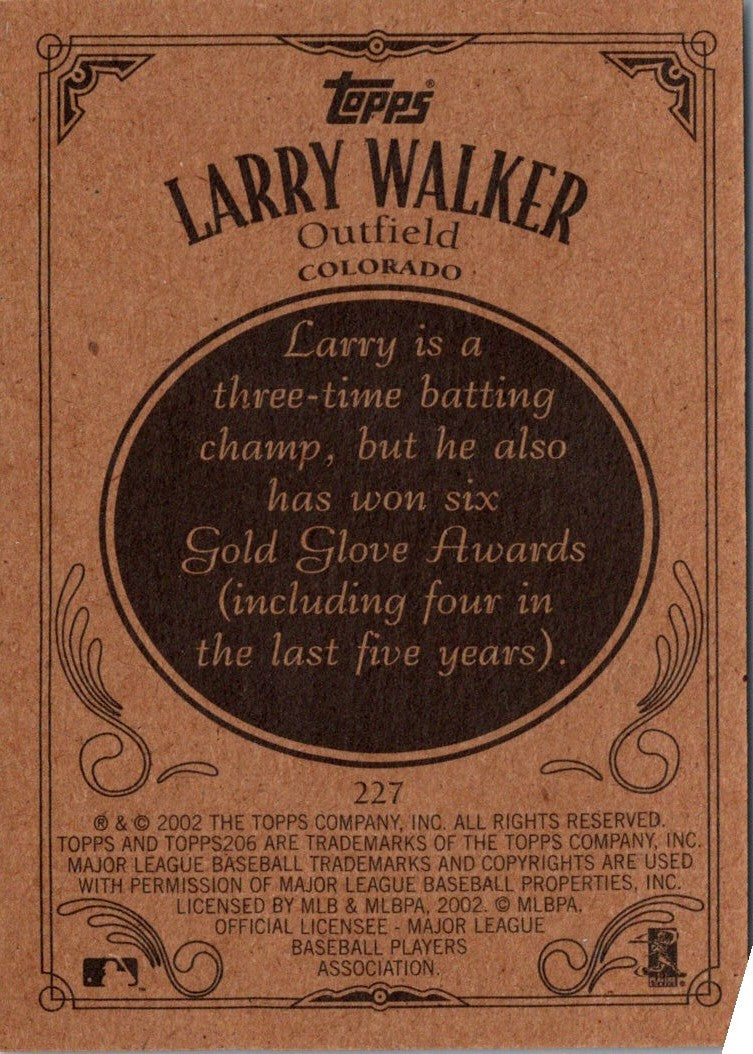 2002 Topps 206 Larry Walker