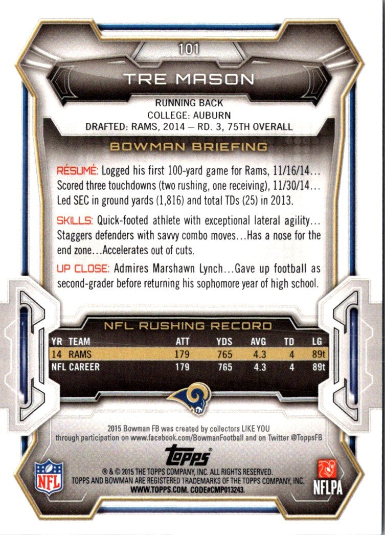 2015 Bowman Tre Mason