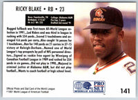 1991 Proset World League Ricky Blake #141