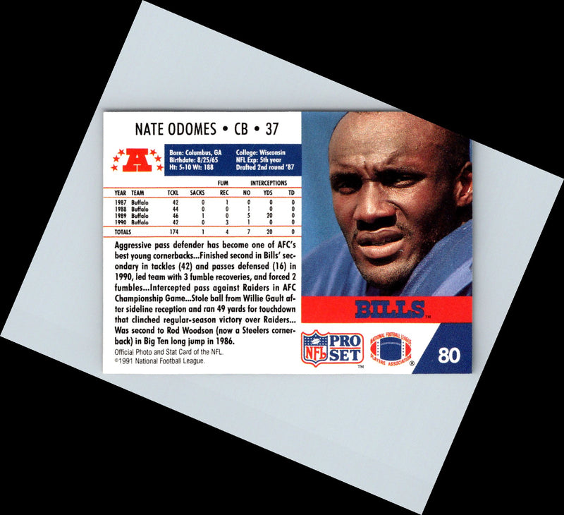 1991 Pro Set Nate Odomes