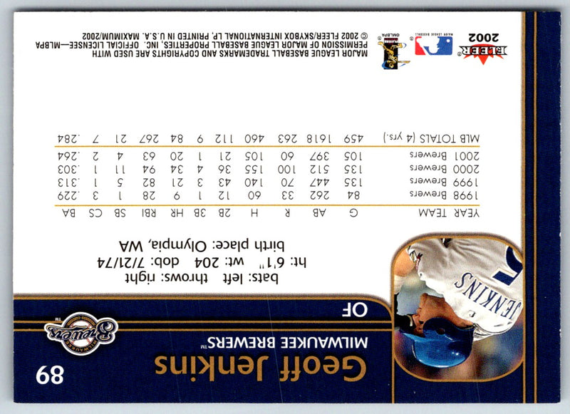2002 Fleer Maximum Geoff Jenkins