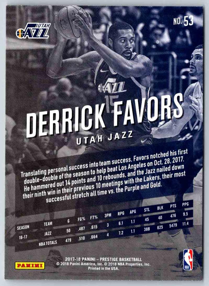 2017 Prestige Derrick Favors