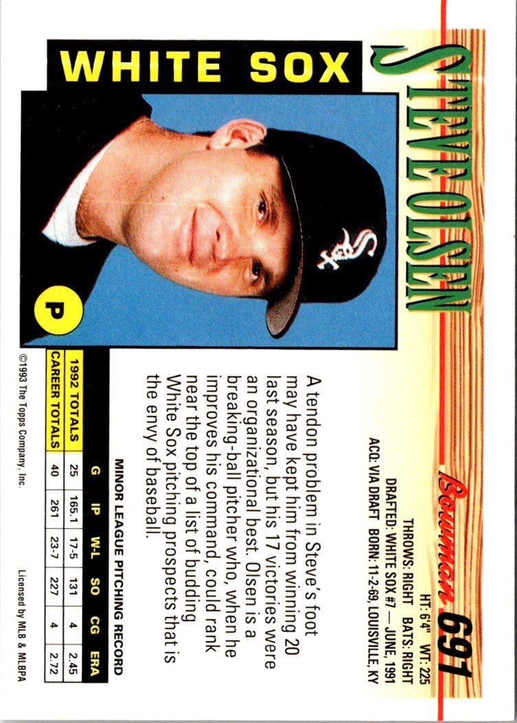 1993 Bowman Steve Olsen