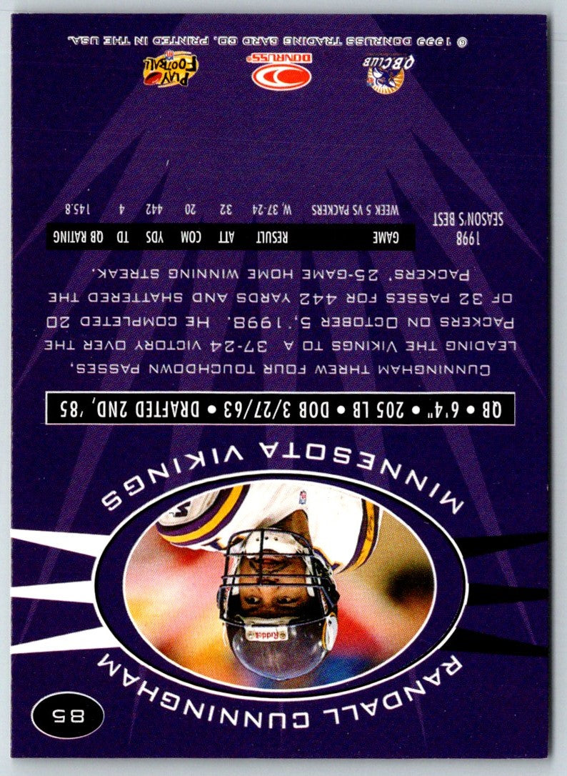 1999 Donruss Preferred QBC Randall Cunningham