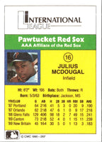 1990 CMC Pawtucket Red Sox Julius McDougal #16
