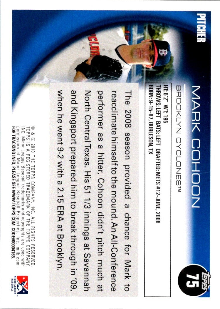2010 Topps Pro Debut Mark Cohoon