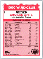1988 Topps 1000 Yard Club Charles White #1