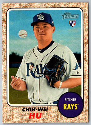 2017 Topps Heritage Chih-Wei Hu #645 Rookie