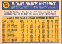 1970 Topps Mike McCormick #337 EX-MT+