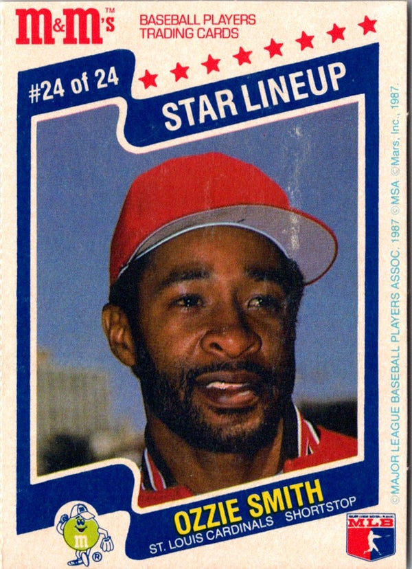 1987 M&M's Star Lineup Ozzie Smith #24