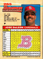 1992 Bowman Jose DeLeon #265